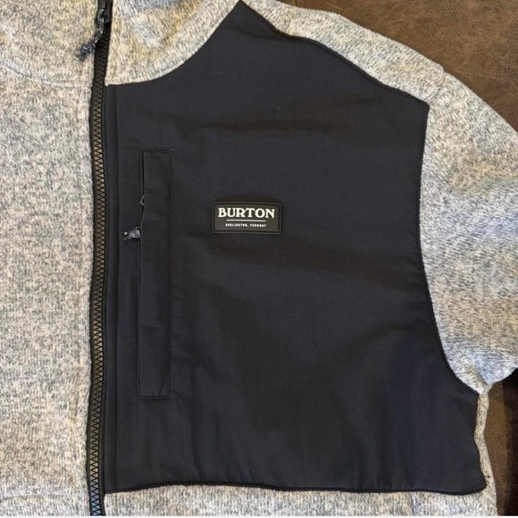 Burton Other - Burton Heather Gray and Black fleece full zip